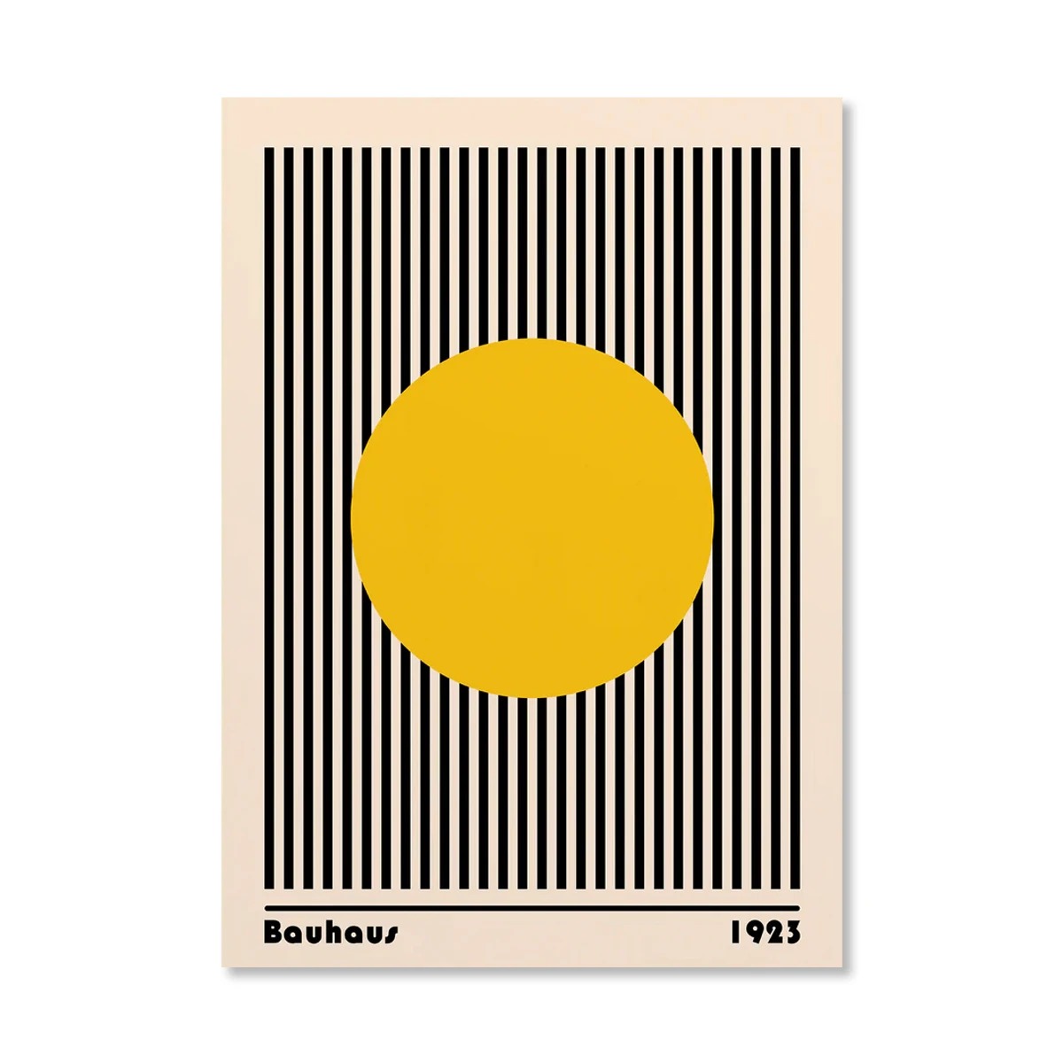 Abstract Orange Bauhaus Geometric Poster Art