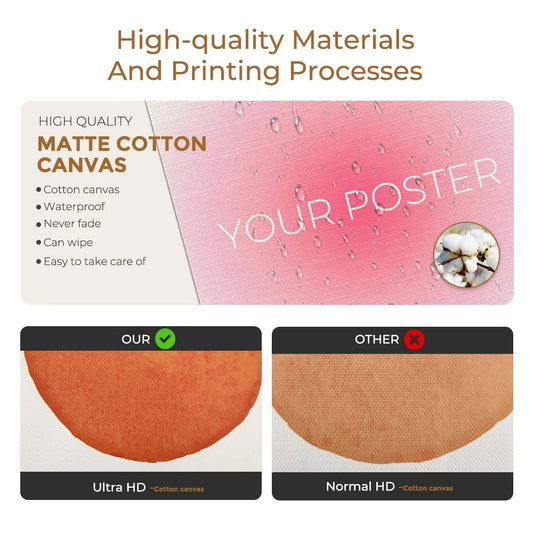 Boho Tranquilo Orange Cream Retro Typography Wall Art Print