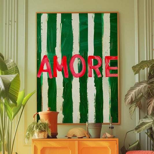Amore Vintag Modern Greenn Wall Art Prints